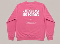 OUTLET - Bluza - Jesus is King - RÓŻOWY - XL