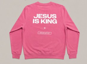 OUTLET - Bluza - Jesus is King - RÓŻOWY - XL