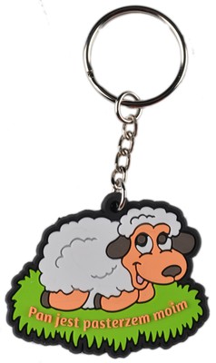 Brelok gumowy - Pan jest pasterzem - Owca