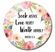 Magnes okrągły - Seek justice Love mercy