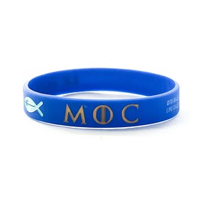 Opaska silikonowa - moc - niebieski