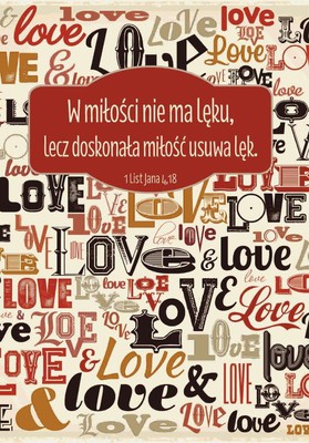 A Kartka składana - W miłości nie ma lęku - love