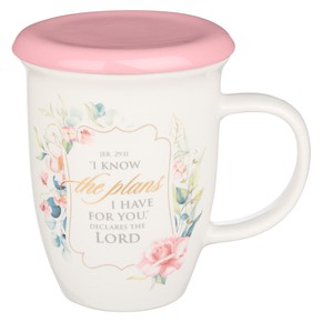 Kubek ceramiczny - I Know the Plans Pink Lidded