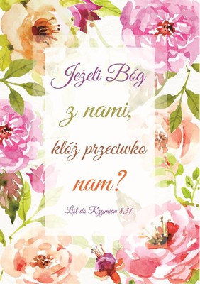 Antyrama z wersetem - jeżeli Bóg z nami