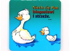 Podstawka korkowa - niech cię Pan kaczki