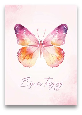 Karnet - Bóg się troszczy – motyl