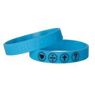 Opaska silikonowa The Four - niebieska 18cm
