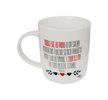 Kubek ceramiczny - Raduj się w Panu - serca