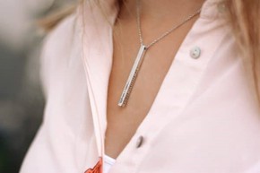 Naszyjnik - Wybrana i cenna - srebrny