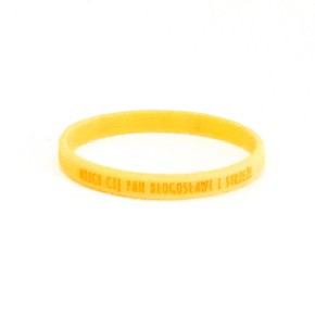 Opaska silikonowa dzieci - Niech cię - żółty wąska