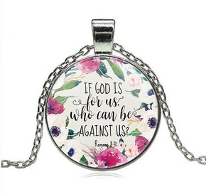Naszyjnik metalowy - If God is for us