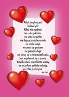 Kartka promise - Hymn o miłości - serca