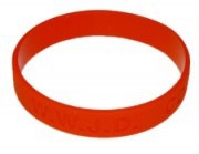 Opaska silikonowa - WWJD - czerwona