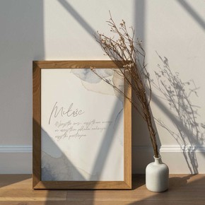 Plakat A4 - Miłość Akwarela