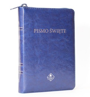 Biblia DBG - mała - PU zamek złocenia granat