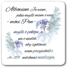 Podstawka korkowa - Albowiem Ja wiem jakie - kwiat