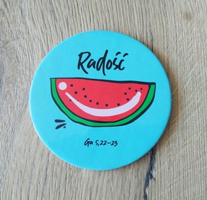 Podkładka korkowa okrągła - Radość