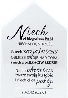 Deska domek - Niech ci błogosławi Pan...