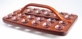 Taca na 24 kieliszki do Wieczerzy Pańskiej - ciemn