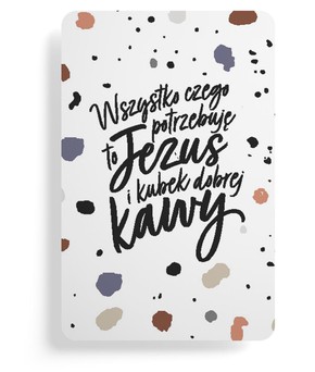 Magnes na lodówkę - Jezus i kawa kropki