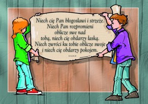 Kartka promise - Niech cię Pan - pergamin