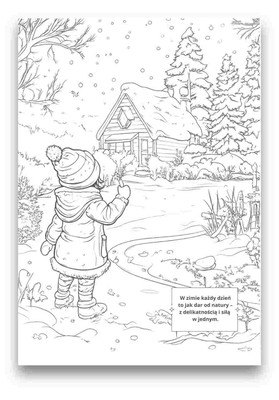 Kolorowanka - zima w moim ogrodzie