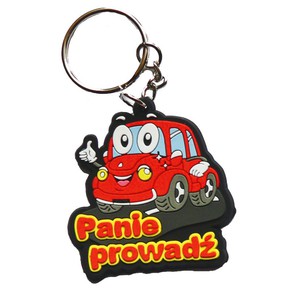 Brelok gumowy - Panie prowadź - Auto