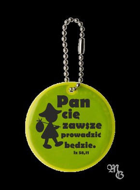 Brelok odblaskowy - Pan cię zawsze - chłopczyk 