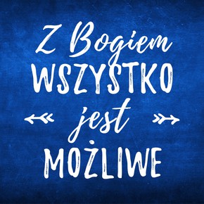 Podstawka korkowa - Z Bogiem wszystko jest możliwe