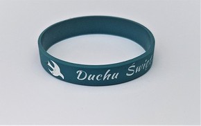 Opaska silikonowa - Duchu Święty - turkusowa