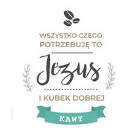 Podstawka korkowa - Jezus i kubek kawy