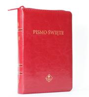 Biblia DBG - mała - PU zamek złocenia bordo