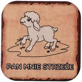 Podstawka korkowa - Pan mnie strzeże Owieczka