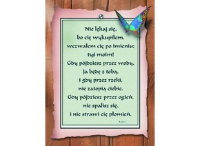 Kartka promise - Nie lękaj się - motylek