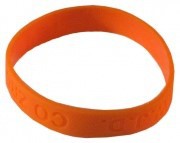 Opaska silikonowa - WWJD - pomarańczowa