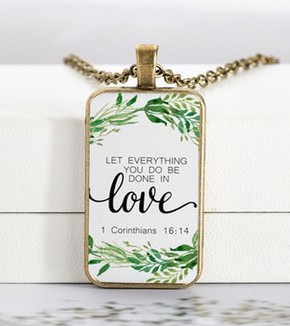 Naszyjnik metalowy wisiorek - Let everything 