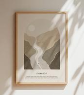 Plakat  - A4 - Ciemna dolina - Psalm 23:4