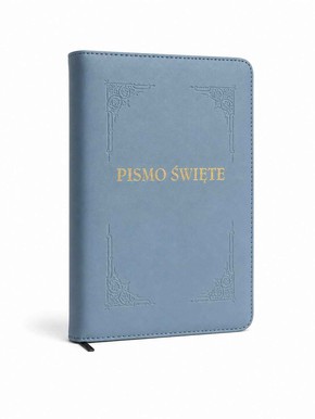 Biblia TB średnia - skóra - błękit - index
