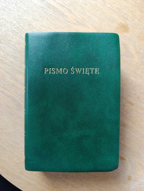 OUTLET - Biblia Warszawska mała zielona indeks 