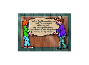 Naklejka prostokąt - Niech cię Pan błogosławi