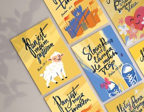 Seria Nie brak mi niczego - zestaw 4 pocztówek