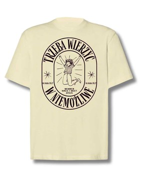 T-Shirt Unisex Oversize - Trzeba wierzyć - roz S