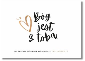 Karnet - Bóg jest z Tobą – serce