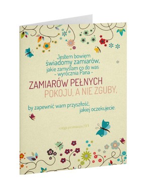 A Kartka składana - Jestem bowiem świadomy - motyl