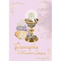 Pamiątka I Komunii Świętej - Jezus - różowa - mała