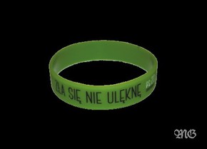 Opaska silikonowa maxi - Zła się nie - zielona 