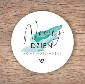 Podkładka korkowa okrągła - Nowy dzień