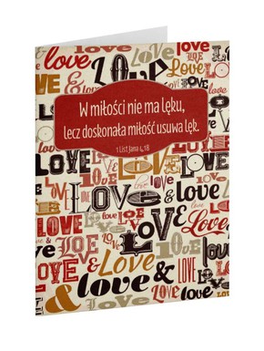 A Kartka składana - W miłości nie ma lęku - love