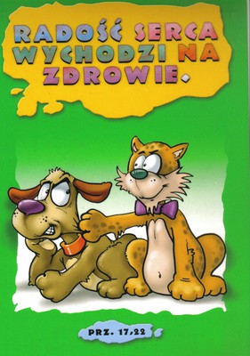 Kartka promise - Radość serca - piesek i kotek 