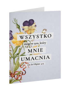 A Kartka składana - Wszystko mogę - kwiaty